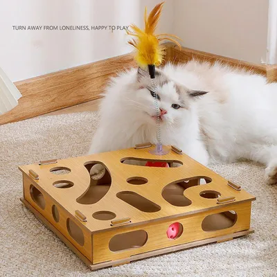 MCBOSON Katzen-Aktivitäts-Klappbrett-Spielzeug für Katzen