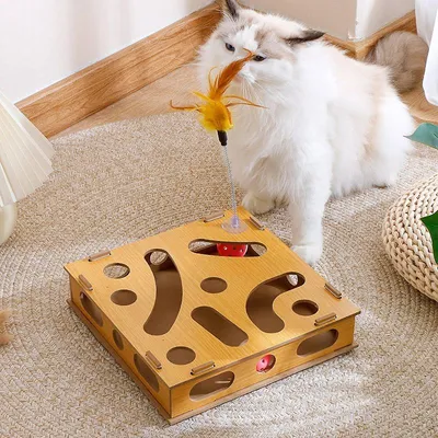 MCBOSON Katzen-Aktivitäts-Klappbrett-Spielzeug für Katzen