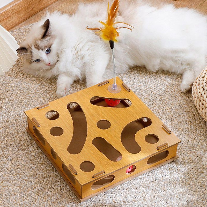 MCBOSON Katzen-Aktivitäts-Klappbrett-Spielzeug für Katzen