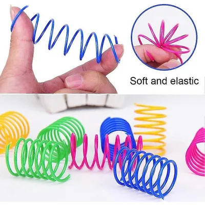 MCBOSON Lot de 12 ressorts en spirale colorés pour chat