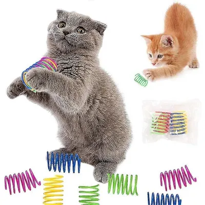 MCBOSON Lot de 12 ressorts en spirale colorés pour chat