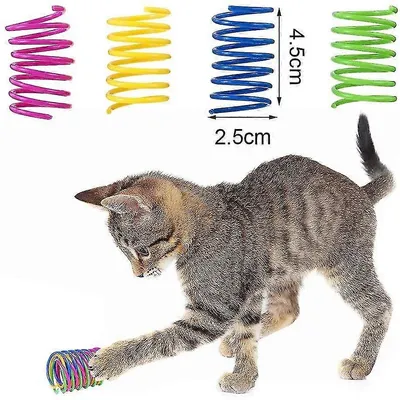 MCBOSON Lot de 12 ressorts en spirale colorés pour chat