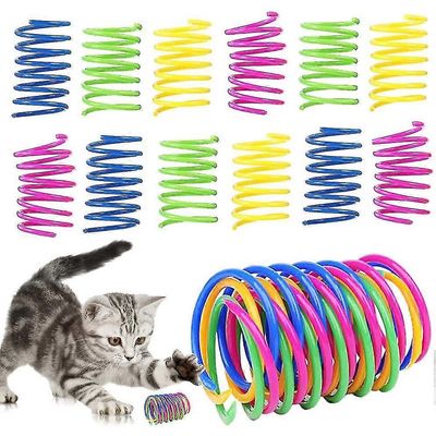 MCBOSON Lot de 12 ressorts en spirale colorés pour chat 12 pièces