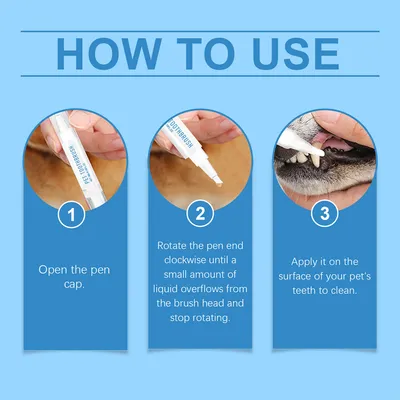 MCBOSON Stylo de nettoyage des dents pour animaux de compagnie