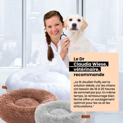 Panier Chien Fluffy Plus - Gris