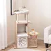 GIANTEX Kratzbaum 120 cm Mit 5 Ebenen, Sport-Design Mit 2 Häuschen