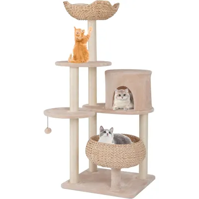 GIANTEX Arbre à Chat avec Niche, Hamac, Plateformes et Griffoirs