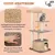 GIANTEX Kratzbaum Mit Rohrkolbenbezug, Sitzfläche Und Katzenhäuschen GIANTEX Kratzbaum Mit Rohrkolbenbezug, Sitzfläche Und Katzenhäuschen