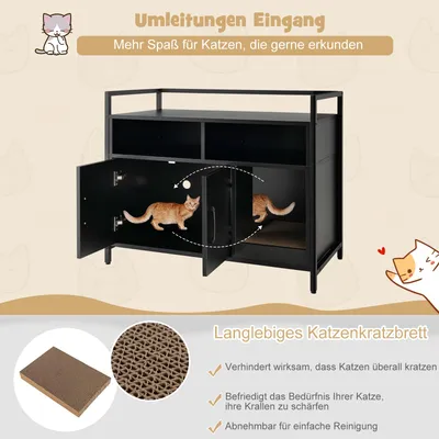 GIANTEX Katzenhaus im Schrank-Design mit Kratzbaum GIANTEX Katzenhaus im Schrank-Design mit Kratzbaum