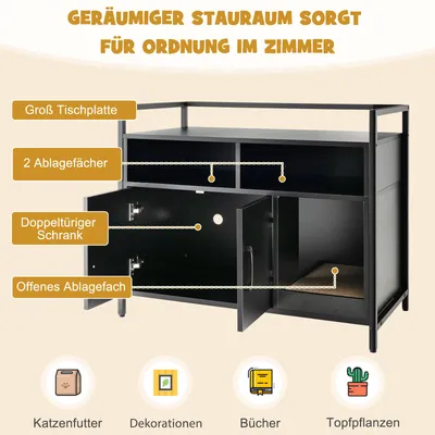 GIANTEX  Katzenhaus im Schrank-Design mit Kratzbaum