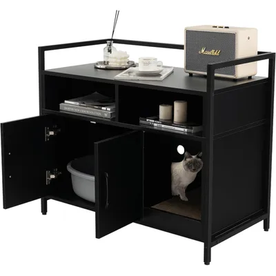 GIANTEX Maison de Toilette pour Chat en Armoire avec Griffoir GIANTEX Maison de Toilette pour Chat en Armoire avec Griffoir