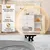 GIANTEX Meuble Litière Chat avec Armoire à Portes et Tiroirs de Rangement