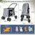 GIANTEX Zusammenklappbarer Hundekinderwagen Mit Reißverschlusstüren GIANTEX Zusammenklappbarer Hundekinderwagen Mit Reißverschlusstüren