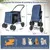 GIANTEX Zusammenklappbarer Hundekinderwagen Mit Reißverschlusstüren GIANTEX Zusammenklappbarer Hundekinderwagen Mit Reißverschlusstüren