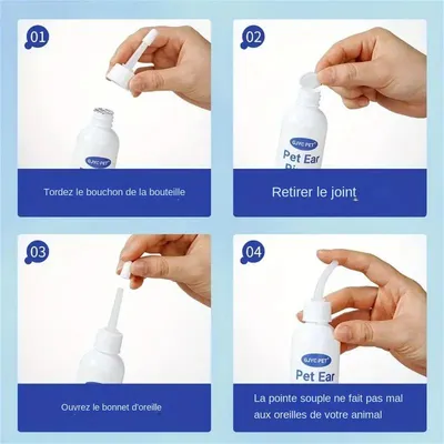 MCBOSON Solution de nettoyage pour oreilles de chat et de chien MCBOSON Solution de nettoyage pour oreilles de chat et de chien