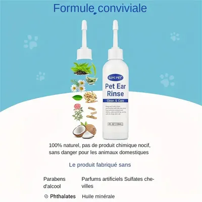 MCBOSON  Solution de nettoyage pour oreilles de chat et de chien