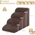 GIANTEX Escalier pour Animaux 4 Marches avec Brosse et Fond Antidérapant