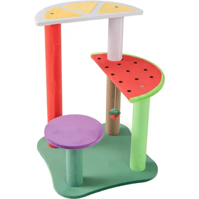 GIANTEX Arbre à Chat Melon d'Eau avec Plateformes, Balle Suspendue GIANTEX Arbre à Chat Melon d'Eau avec Plateformes, Balle Suspendue