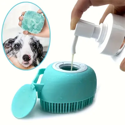 MCBOSON Brosse de bain et de massage en silicone pour chiens MCBOSON Brosse de bain et de massage en silicone pour chiens