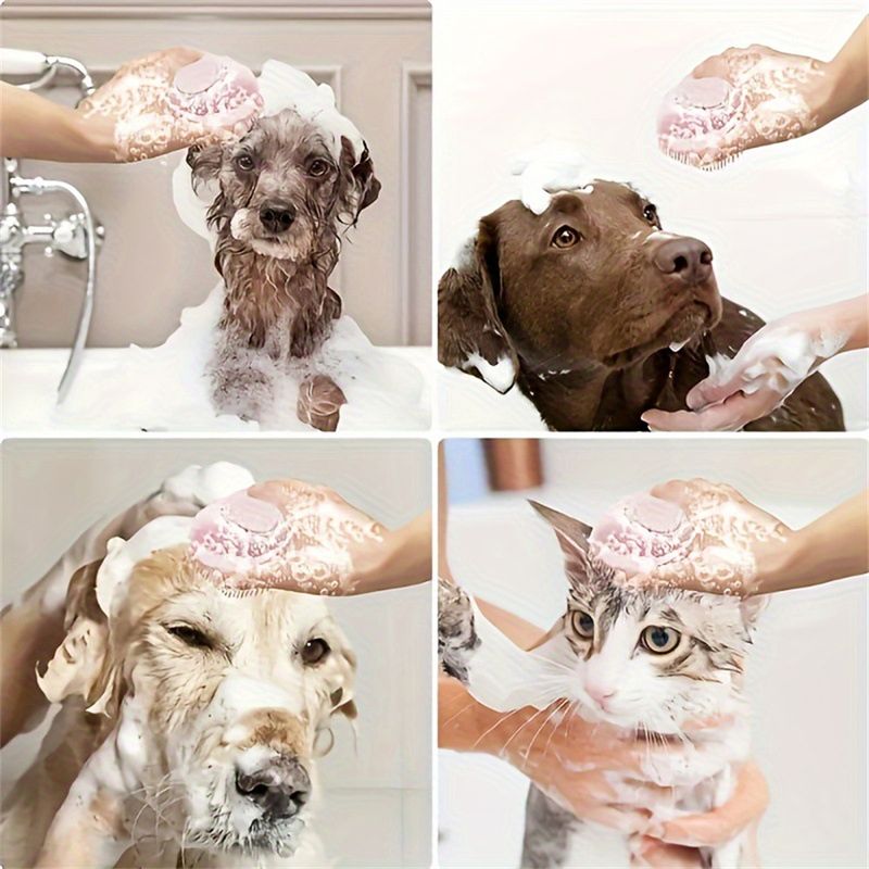 MCBOSON  Brosse de bain et de massage en silicone pour chiens