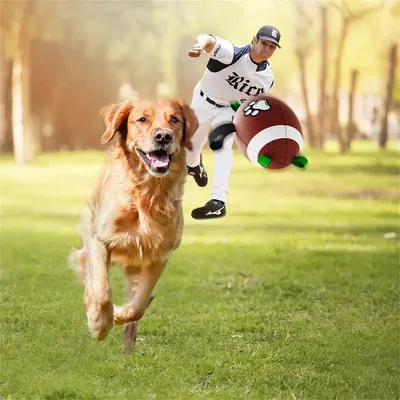 MCBOSON Robuster Hunde-Football aus Gummi