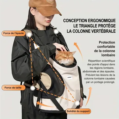 MCBOSON Sac à dos ergonomique pour chien et chat MCBOSON Sac à dos ergonomique pour chien et chat