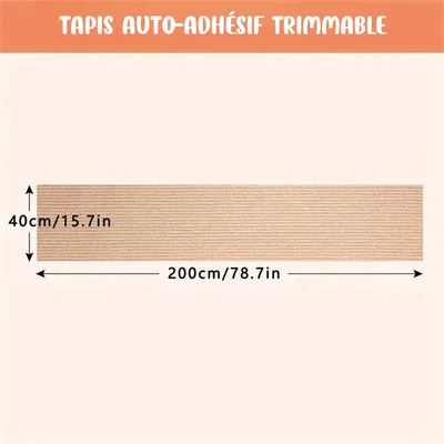 MCBOSON Tapis grattoir pour chat auto - adhésif