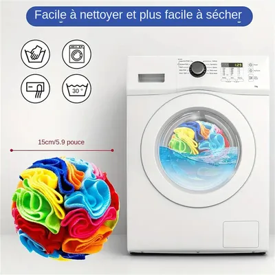 MCBOSON Balle jouet interactive pour chien, peut fuir de la nourriture