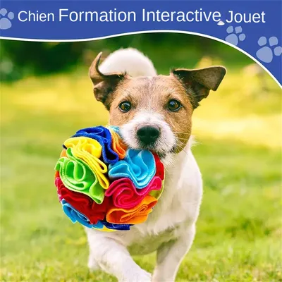 MCBOSON Balle jouet interactive pour chien, peut fuir de la nourriture