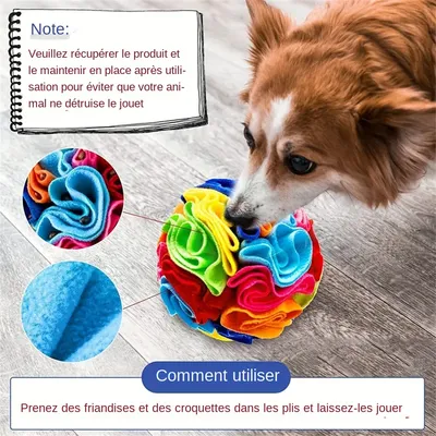 MCBOSON Balle jouet interactive pour chien, peut fuir de la nourriture