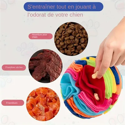 MCBOSON Balle jouet interactive pour chien, peut fuir de la nourriture