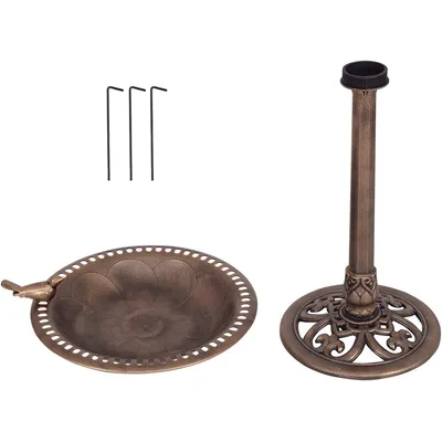 GIANTEX Bain d'oiseaux Plateau de Diamètre 50CM, Abreuvoir Oiseaux