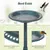 GIANTEX Bain d'oiseaux Plateau de Diamètre 50CM, Abreuvoir Oiseaux