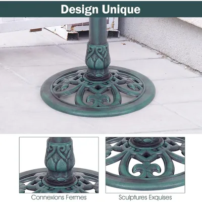 GIANTEX Bain d'oiseaux Plateau de Diamètre 50CM, Abreuvoir Oiseaux