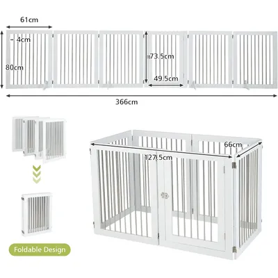 GIANTEX Parc Pliable pour Animaux de Compagnie avec 6 Panneaux