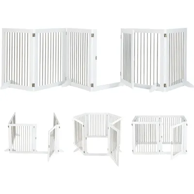 GIANTEX Parc Pliable pour Animaux de Compagnie avec 6 Panneaux GIANTEX Parc Pliable pour Animaux de Compagnie avec 6 Panneaux