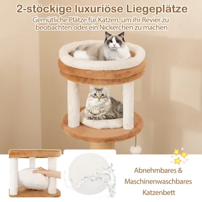 GIANTEX XXL-Kratzbaum Mit Hängender Kugel, Seil Und Selbstpflegevorrichtung