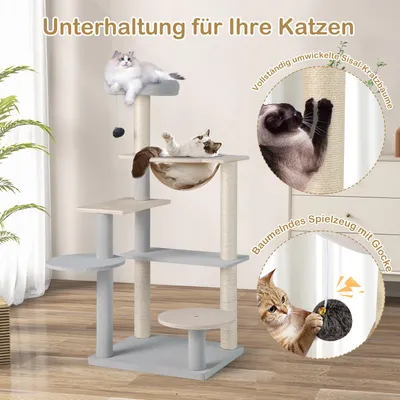 GIANTEX Design-Kratzbaum 113 cm, Sprungplattformen, Raumkapsel GIANTEX Design-Kratzbaum 113 cm, Sprungplattformen, Raumkapsel