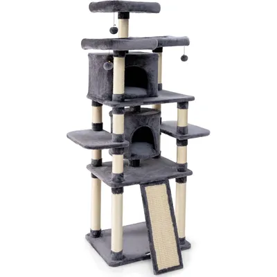 GIANTEX Arbre à Chat 170cm avec Poteaux en Sisal, Perchoirs Confortables GIANTEX Arbre à Chat 170cm avec Poteaux en Sisal, Perchoirs Confortables