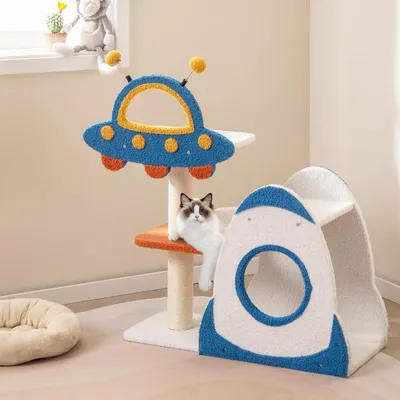 GIANTEX Kratzbaum Cosmic-Universe Mit UFO-Plattform GIANTEX Kratzbaum Cosmic-Universe Mit UFO-Plattform