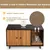 GIANTEX Maison de Toilette pour Chat en Bois, Meuble Litière Double Portes GIANTEX Maison de Toilette pour Chat en Bois, Meuble Litière Double Portes
