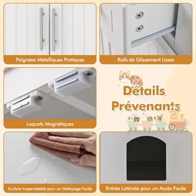 GIANTEX Maison de Toilette en Bois pour Chat