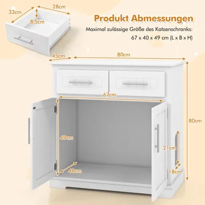 GIANTEX Toilettenholz für Katzen GIANTEX Toilettenholz für Katzen