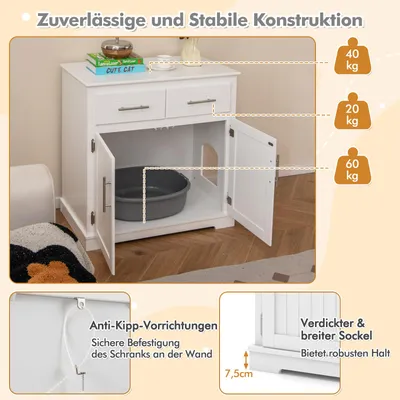 GIANTEX Toilettenholz für Katzen GIANTEX Toilettenholz für Katzen