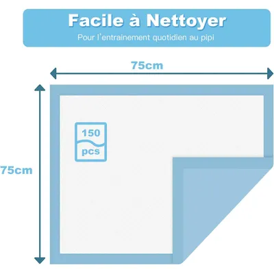 GIANTEX Lot de 150 Tapis Éducateurs pour Chien, Tapis Hygiénique Absorbant