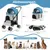 GIANTEX 3-in-1 Haustierwagen für Hunde&Katzen,klappbar mit abnehmbarem Sitz