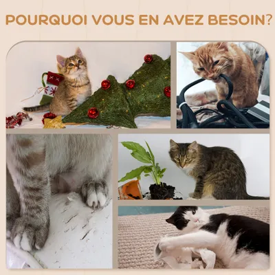 PawHut - mur d'escalade pour chat nombreux éléments - beige