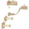 PawHut - plateformes parcours mural chat 4 pièces - beige 1 Article