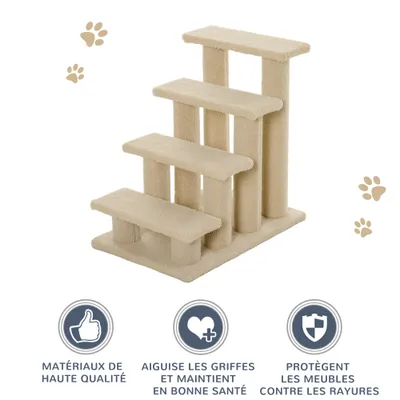PawHut - escalier chat 4 marches