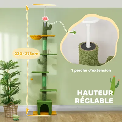 PawHut - arbre à chat poteau design cactus
